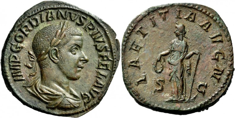 The Roman Empire 
 Gordian III augustus, 238 – 244. Sestertius, Roma 240-244, Æ...