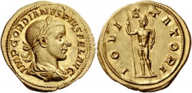 The Roman Empire 
 Gordian III augustus, 238 – 244. Aureus, Roma 241-243, AV 5.17 g. 
 Description: IMP GORDIANVS PIVS FEL AVG Laureate, draped and ...