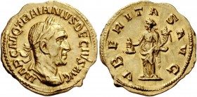 The Roman Empire 
 Trajan Decius, 249 – 251. Aureus, Roma 249-251, AV 3.49 g. 
 Description: IMP C M Q TRAIANVS DECIVS AVG Laureate and cuirassed bu...