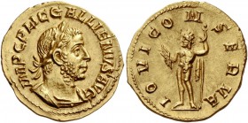 The Roman Empire 
 Gallienus, 253 – 268. Aureus, Roma 253-254, AV 2.94 g. 
 Description: IMP C P LIC GALLIENVS AVG Laureate and cuirassed bust r. Re...