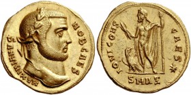 The Roman Empire 
 Galerius caesar, 293 – 305. Aureus, Antiochia 293-295, AV 5.30 g. 
 Description: MAXIMIANVS – NOB CAES Laureate head r. Rev. IOVI...