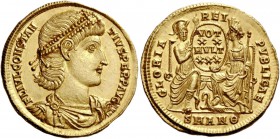 The Roman Empire 
 Constantius II, 337 – 361. Solidus, Antiochia 347-355, AV 4.50 g. 
 Description: FL IVL CONSTAN – TIVS PERP AVG Pearl-diademed, d...