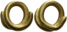 Celtic Coinage 
 Britain. Ring money (half stater), circa 1000-50 BC, AV 2.29 g. Plain solid ring with flattened ends. Van Arsdell 1-3. Extremely fin...