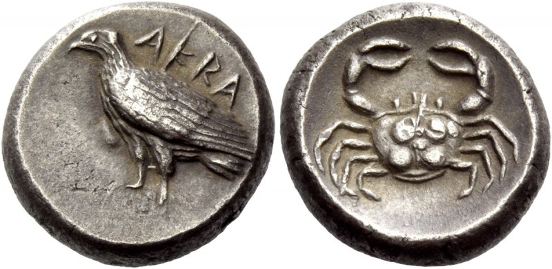 Greek Coinage 
 Sicily, Agrigentum 
 Didrachm circa 510-472, AR 8.27 g. AKRA E...