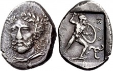 Greek Coinage 
 Dynasts of Lycia, Perikles, circa 380 – 360 BC 
 Stater, uncertain mint circa 380-375 BC, AR 9.88 g. Laureate and draped head facing...