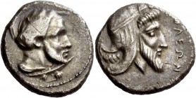 Greek Coinage 
 Cilicia, Soloi 
 Stater circa 380-350 BC, AR 10.32 g. Bearded head of Heracles r., wearing lion-skin headdress. Rev. [Ó]ÏËÅÙÍ Bearde...