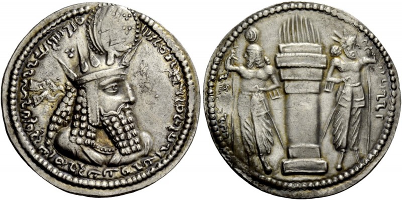 Greek Coinage 
 Varhãm (Bahram) I, 273 – 276 
 Drachm circa 273-276, AR 4.28 g...