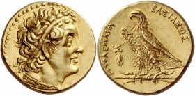 Greek Coinage 
 Kingdom of Egypt, Ptolemy II Philadelphus, 285 – 246 
 Pentadrachm, Alexandria 277 BC, AV 17.75 g. Diademed head r., wearing aegis. ...