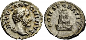 The Roman Empire 
 Antoninus Pius, 138 – 161 
 Divus Antoninus Pius. Denarius after 161, AR 3.33 g. DIVVS ANTONINVS Bare bust r., with drapery on l....