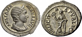 The Roman Empire 
 Julia Mamaea, mother of Severus Alexander 
 Denarius 222-235, AR 3.20 g. IVLIA MA – MAEA AVG Diademed and draped bust r. Rev. FEL...