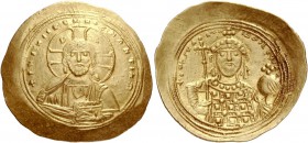 Byzantine Coinage 
 Constantine IX Monomachus, 11 June 1042 – 11 January 1055 
 Histamenon 1042-1055, AV 4.39 g. +IHS XIS REX – REGNANTIhM Facing bu...