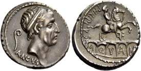 The Roman Republic 
 L. Marcius Philippus . Denarius 56, AR 3.88 g. Diademed head of Ancus Marcius r.; behind, lituus and below, ANCVS. Rev. PHILIPPV...