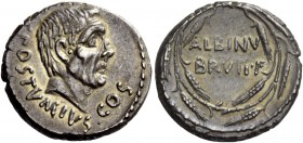 The Roman Republic 
 D. Iunius Brutus Albinus . Denarius 48, AR 4.15 g. A·POSTVMIVS – COS Bare head of A. Postumius r. Rev. ALBINV / BRVTI·F within w...