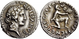 The Roman Empire 
 Octavian as Augustus, 27 BC – 14 AD 
 P. Petronius Turpilianus. Denarius circa 19 BC, AR 3.94 g. TVRPILIANVS – [III VIR] Ivy-wrea...