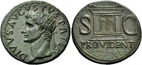 The Roman Empire 
 Octavian as Augustus, 27 BC – 14 AD 
 Divus Augustus. As circa 22/23-30 (?), Æ 11.17 g. DIVVS AVGVSTVS PATER Radiate head l. Rev....