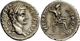 The Roman Empire 
 Tiberius augustus, 14 – 37 
 Denarius, Lugdunum 14-37, AR 3.84 g. TI CAESAR DIVI – AVG F AVGVSTVS Laureate head r. Rev. PONTIF – ...