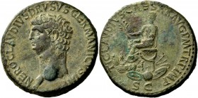 The Roman Empire 
 In the name of Nero Claudius Drusus, father of Germanicus 
 Sestertius circa 41-50 and later (?), Æ 30.27 g. NERO CLAVDIVS DRVSVS...