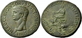 The Roman Empire 
 In the name of Nero Claudius Drusus, father of Germanicus 
 Sestertius circa 50-54, Æ 30.59 g. NERO CLAVDIVS DRVSVS GERMANICVS IM...