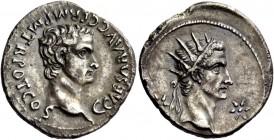 The Roman Empire 
 Gaius, 37 – 41 
 Denarius, Lugdunum 37-38, AR 3.35 g. C CAESAR AVG GERM P M TR POT COS Bare head of Gaius r. Rev. Radiate head of...