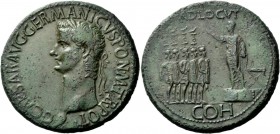 The Roman Empire 
 Gaius, 37 – 41 
 Sestertius 37-38, Æ 25.73 g. C CAESAR AVG GERMANICVS PON M TR POT Bare head l. Rev. ADLOCVT Gaius, bare headed a...