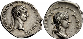 The Roman Empire 
 Claudius, 41-54 
 Denarius 50-54, AR 3.43 g. TI CLAVD CAESAR AVG GERM P M TRIB POT P P Laureate head of Claudius r. Rev. AGRIPPIN...