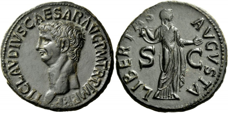 The Roman Empire 
 Claudius, 41-54 
 As 50-54, Æ 11.39 g. TI CLAVDIVS CAESAR A...
