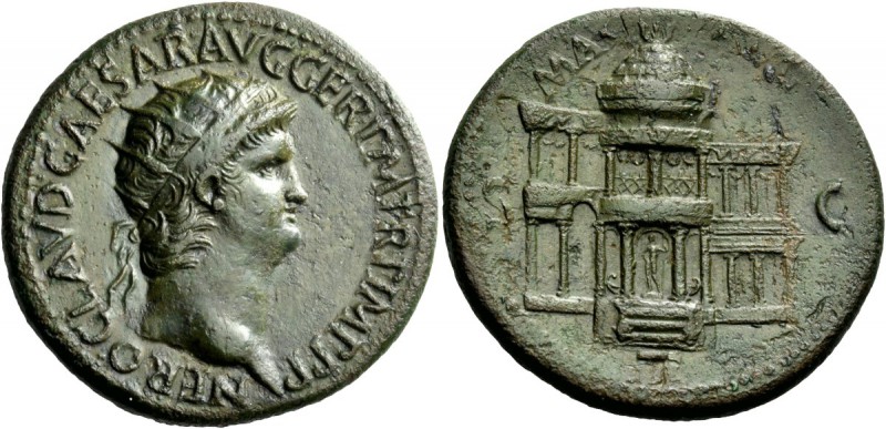 The Roman Empire 
 Nero augustus, 54 – 68 
 Dupondius circa 62, Æ 14.77 g. NER...