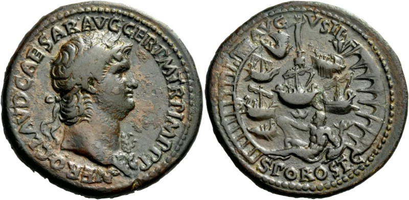 The Roman Empire 
 Nero augustus, 54 – 68 
 Sestertius circa 64, Æ 27.08.g NER...