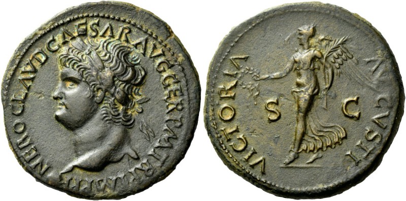 The Roman Empire 
 Nero augustus, 54 – 68 
 Dupondius, Lugdunum circa 65, Æ 13...