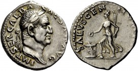 The Roman Empire 
 Galba, 68 – 69 
 Denarius circa July 68-January 69, AR 3.57 g. IMP SER GALBA CAESAR AVG Laureate head r. Rev. SALVS GEN – HVM[ANI...
