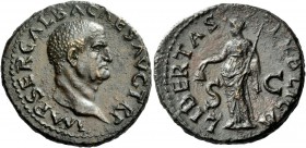 The Roman Empire 
 Galba, 68 – 69 
 As late summer 68, Æ 11.55 g. IMP SER GALBA CAES AVG TR P Bare head r. Rev. LIBERTAS – PVBLICA S – C Libertas, d...