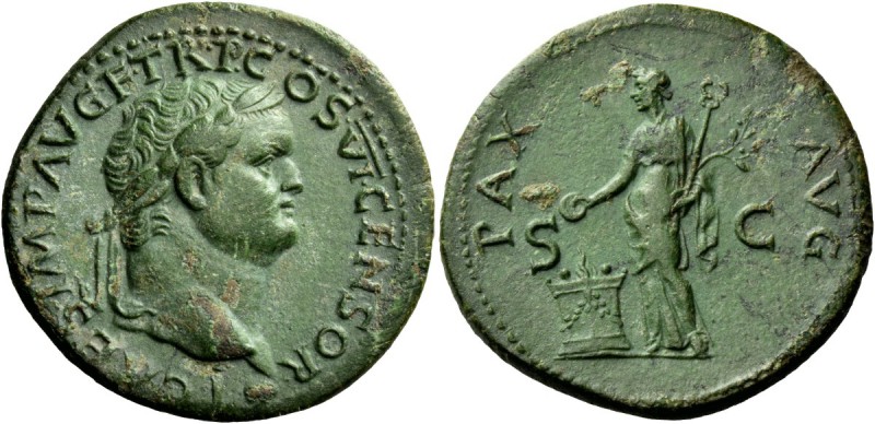 The Roman Empire 
 Titus caesar, 69 – 79 
 As, Lugdunum 77-78, Æ 11.08 g. T CA...
