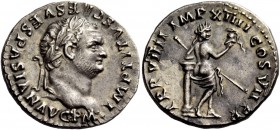 The Roman Empire 
 Titus augustus, 79 – 81 
 Denarius after 1st July 79, AR 3.42 g. IMP TITVS CAES VESPASIAN AVG P M Laureate head r. Rev. TR P VIII...