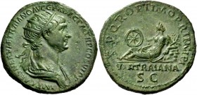 The Roman Empire 
 Trajan, 98-117 
 Dupondius circa 112/113-summer 114, Æ 12.37 g. IMP CAES NERVAE TRAIANO AVG GER DAC P M TR P COS VI P P Radiate a...