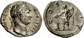 The Roman Empire 
 Hadrian, 117 – 138 
 Denarius 125-128, AR 3.47 g. IMP HADRIANVS – AVGVSTVS Laureate bust r., with drapery on l. shoulder. Rev. CO...