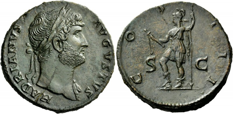 The Roman Empire 
 Hadrian, 117 – 138 
 Sestertius 125-128, Æ 27.46 g. HADRIAN...