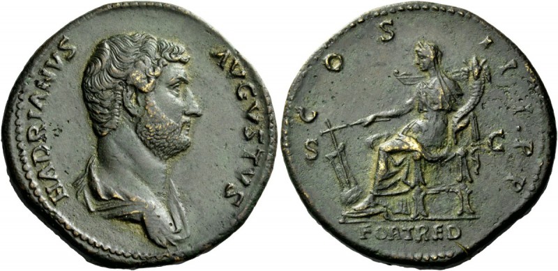 The Roman Empire 
 Hadrian, 117 – 138 
 Sestertius 132-134, Æ 25.03 g. HADRIAN...