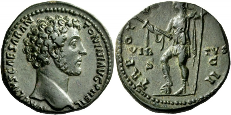 The Roman Empire 
 Marcus Aurelius caesar, 139 – 161 
 As 151-152, Æ 12.00 g. ...