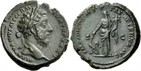 The Roman Empire 
 Marcus Aurelius augustus, 161 – 180 
 As 176-177, Æ 11.52 g. M ANTONINVS AVG GERM – SARM TR P XXXI Laureate head r. Rev. IMP VIII...