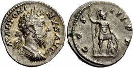 The Roman Empire 
 Marcus Aurelius augustus, 161 – 180 
 Denarius 176-180, AR 3.34 g. M ANTONI – NVS AVG Laureate, draped and cuirassed bust r. Rev....