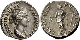 The Roman Empire 
 Faustina II, daughter of Antoninus Pius and wife of Marcus Aurelius 
 K. Fittschen identified nine portrait types of Faustina jun...