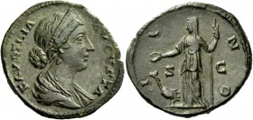 The Roman Empire 
 Faustina II, daughter of Antoninus Pius and wife of Marcus Aurelius 
 Dupondius or As 161-176, Æ 12.26 g. FAVSTINA – AVGVSTA Diad...