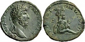 The Roman Empire 
 Lucius Verus, 161 – 169 
 Sestertius 165-166, Æ 21.24 g. L VERVS AVG ARM – PARTH MAX Laureate head r. Rev TR POT VI – IMP III COS...