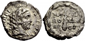 The Roman Empire 
 Commodus, 177 – 192 
 Denarius 191, AR 3.33 g. L AEL AVREL COMM AVG P FEL Head r., wearing lion’s skin headdress. Rev. HER – CVL ...