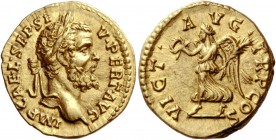 The Roman Empire 
 Septimius Severus, 193 – 211 
 Aureus 193, AV 7.30 g. IMP CAE L SEP SE – V PERT AVG Laureate head r. Rev. VICT A – VG – TRP COS V...