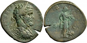 The Roman Empire 
 Septimius Severus, 193 – 211 
 Sestertius 194-195, Æ 21.83 g. L SEPT SEV PE – RT AVG IMP [I]II Laureate and cuirassed bust r., wi...