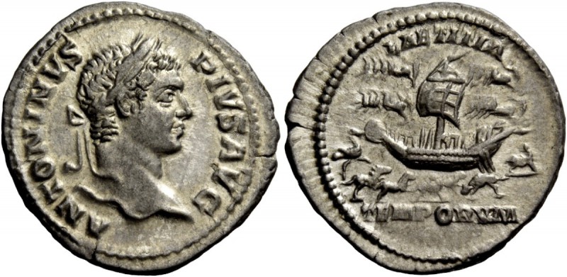 The Roman Empire 
 Caracalla, 198 – 217 
 Denarius 206-210, AR 3.30 g. ANTONIN...