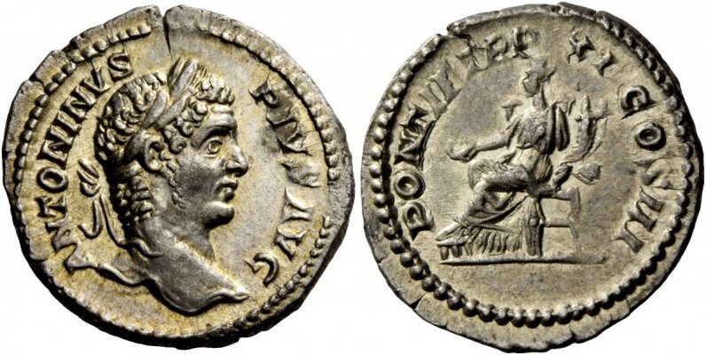 The Roman Empire 
 Caracalla, 198 – 217 
 Denarius 209, AR 3.32 g. ANTONINVS –...