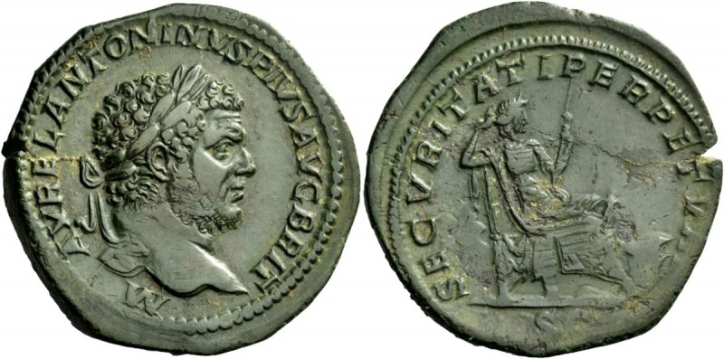The Roman Empire 
 Caracalla, 198 – 217 
 Sestertius 213, Æ 30.30 g. M – AVREL...
