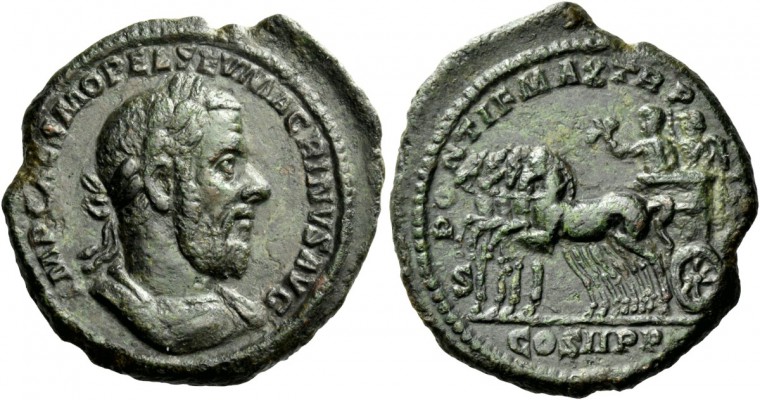 The Roman Empire 
 Macrinus, 217 – 218 
 As 218, Æ 10.83 g. IMP CAES M OPEL SE...